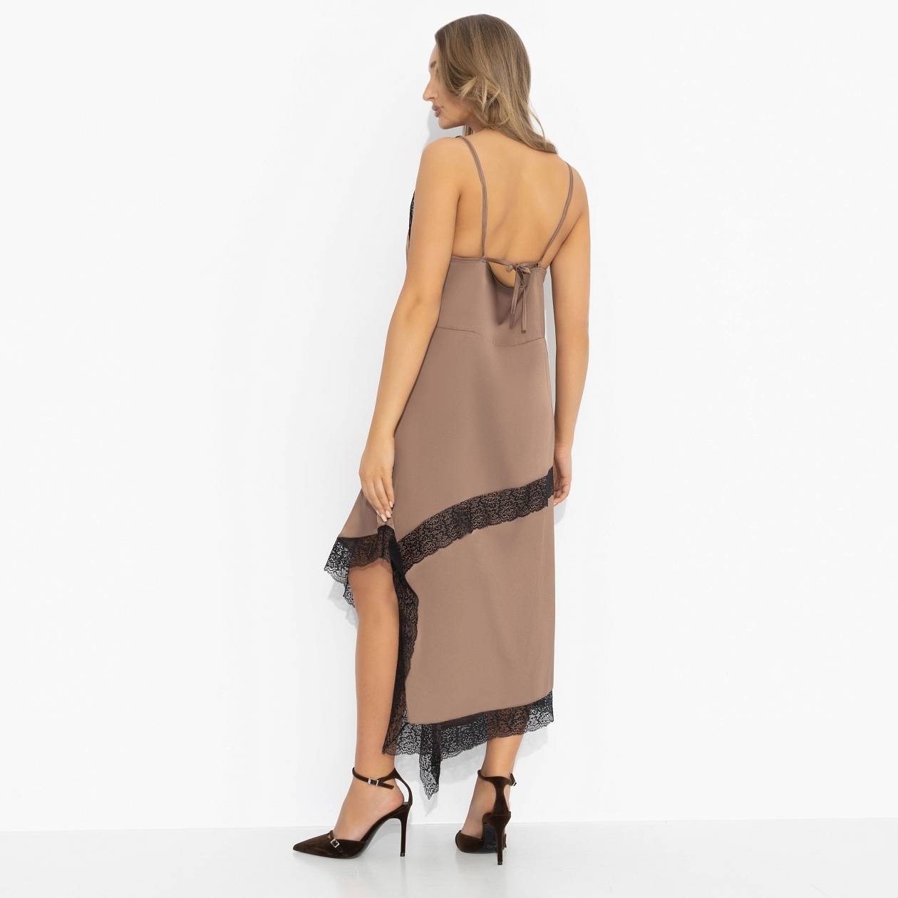 Платье Как Кейт Мосс (кофе). Состав: 97% полиэстер, 3% спандекс