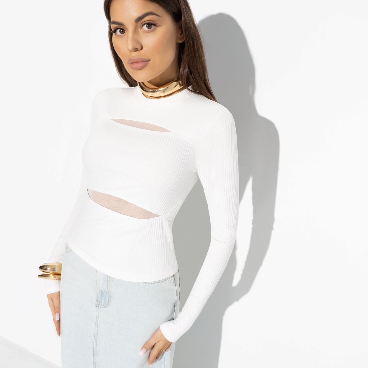 Лонгслив Скандально хороша. Состав: 65% п/э, 30% вискоза, 5% спандекс