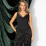 Создана для поцелуев (чёрный). Купить женский Топ оптом от производителя.