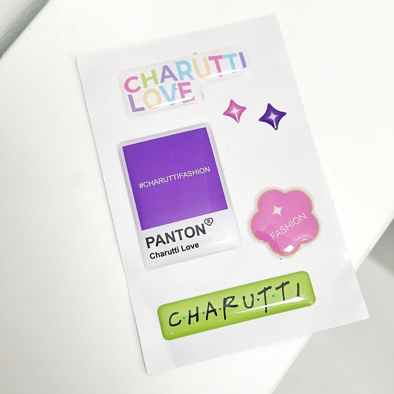 CHARUTTI Love (pantone). Состав: 6 объемных стикеров