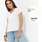 Футболка из трикотажа-лапша Женственность без границ (white)