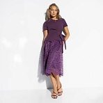 Больше чем стиль (2 в 1, фиолетовый). Купить женские костюмы & двойки оптом от производителя. Костюм с юбкой Больше чем стиль (2 в 1, фиолетовый). Состав: 95% п/э, 5% спандекс