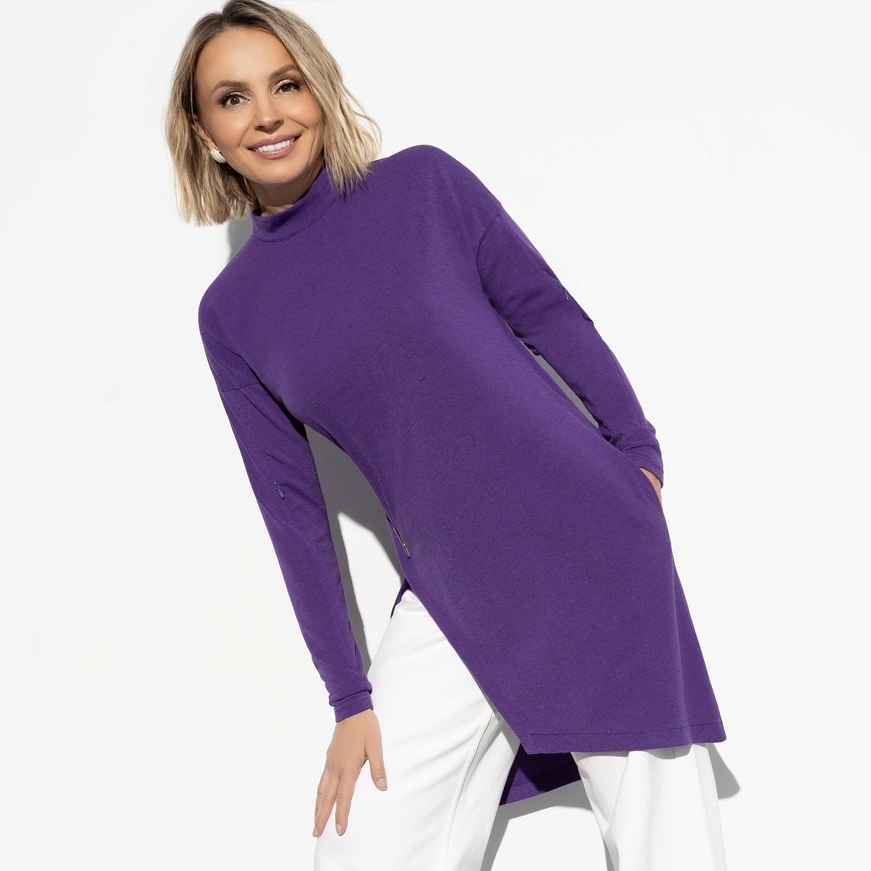 Туника Выбираю сердцем (violet style). Состав: 65% п/э, 15% ангора, 15% акрил, 5% спандекс