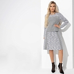 Комплект с юбкой Инста-стиль (2 в 1, grey ) . Состав: 60% полиэстер, 35% вискоза, 5% эластан