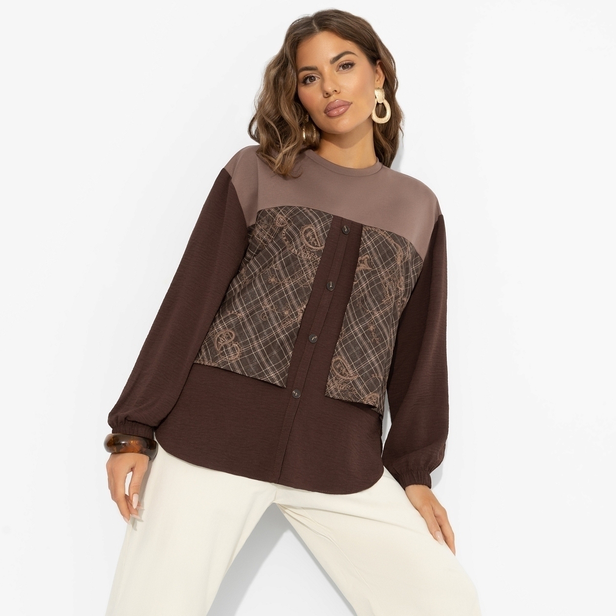 Стиль по-взрослому (браун). Состав: 65% п/э, 30% хлопок, 5% спандекс