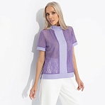 Футболка комбинированная Фирменное приветствие (сиреневый)