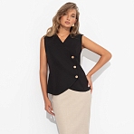 Жилет приталенный Теперь ты босс (black)