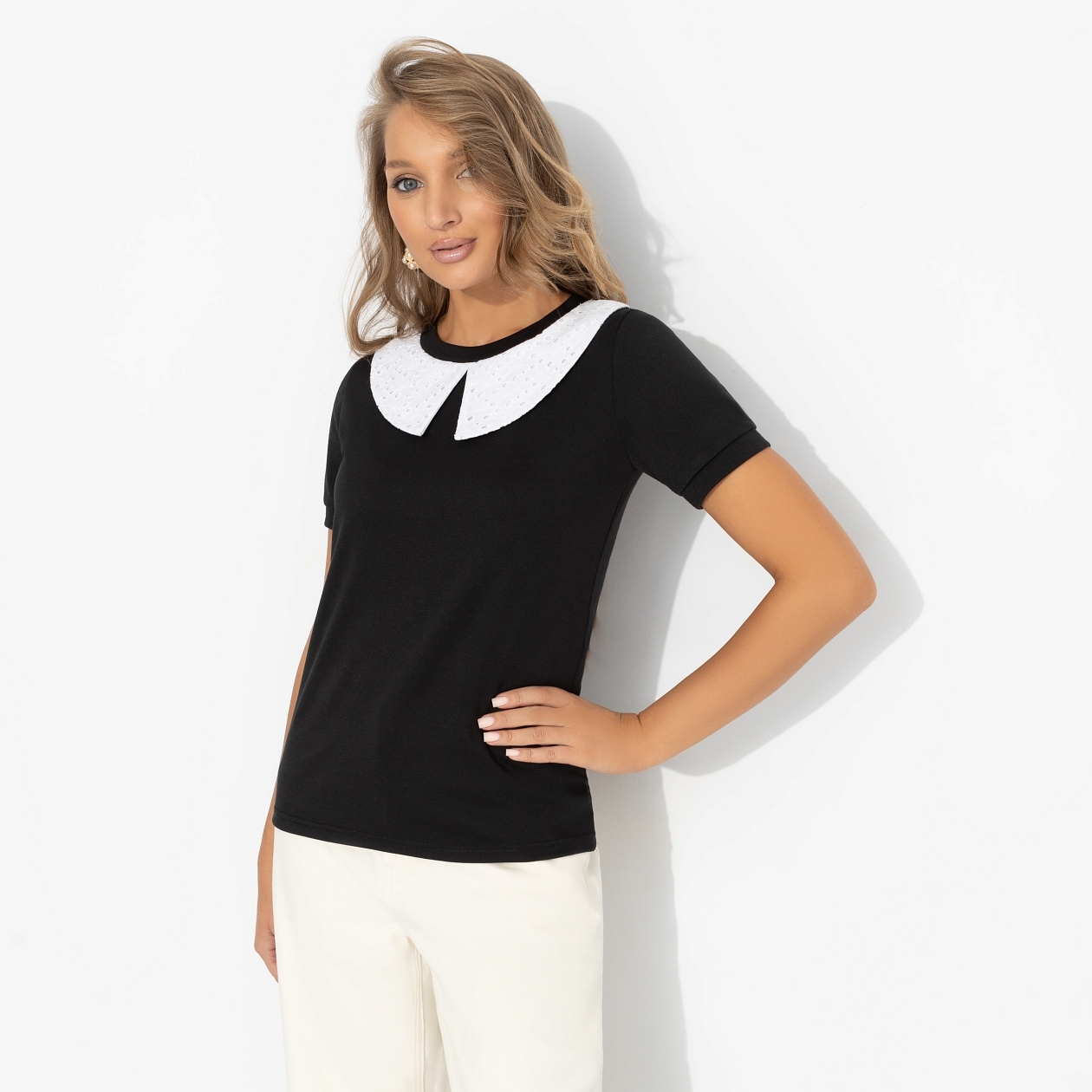 Футболка Ближе к себе. Состав: 65% п/э, 30% вискоза, 5% стрейч