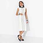 Платье-футляр со съёмными манжетами Поцелуй удачи (queen, с манжетами)