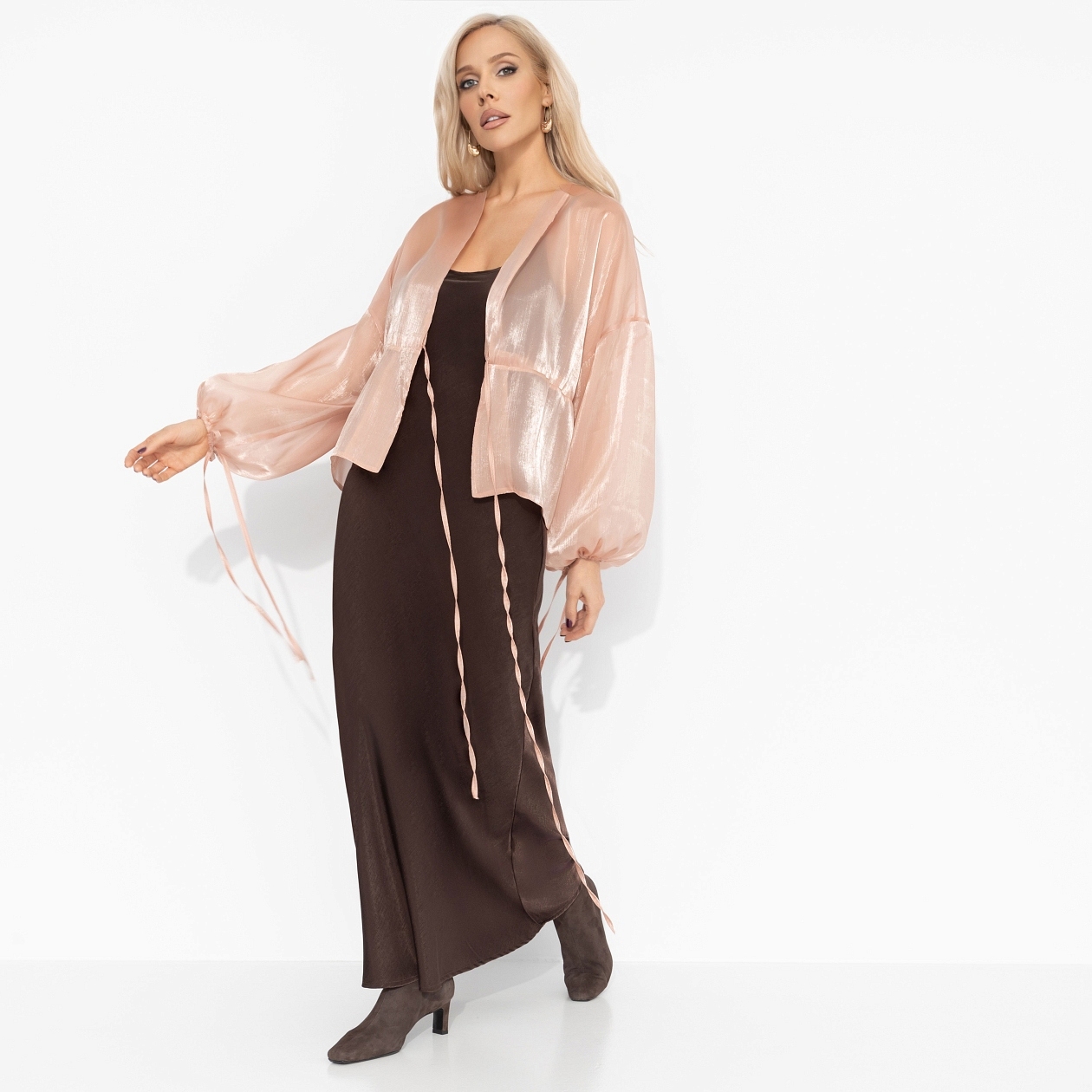 Жакет Вершина восхищения (пудровый). Состав: 100% полиэстер