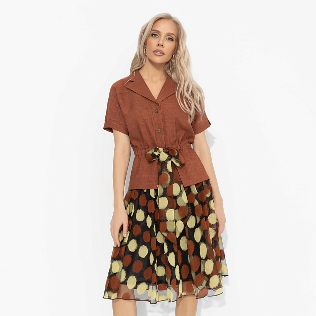 Костюм с юбкой Светские манеры (фэшн, 2 в 1) 