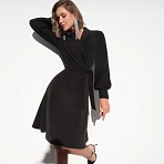 Платье Личная исключительность (шарм, с поясом). Состав: 95% п/э, 5% эластан