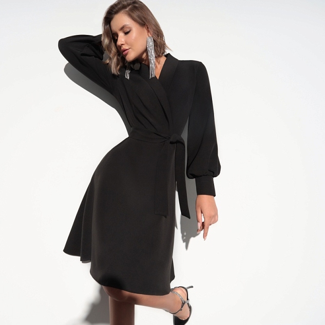 Платье Личная исключительность (шарм, с поясом)