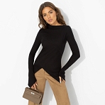 Лонгслив Выхожу за рамки (чёрный). Состав: 97% хлопок, 3% лайкра