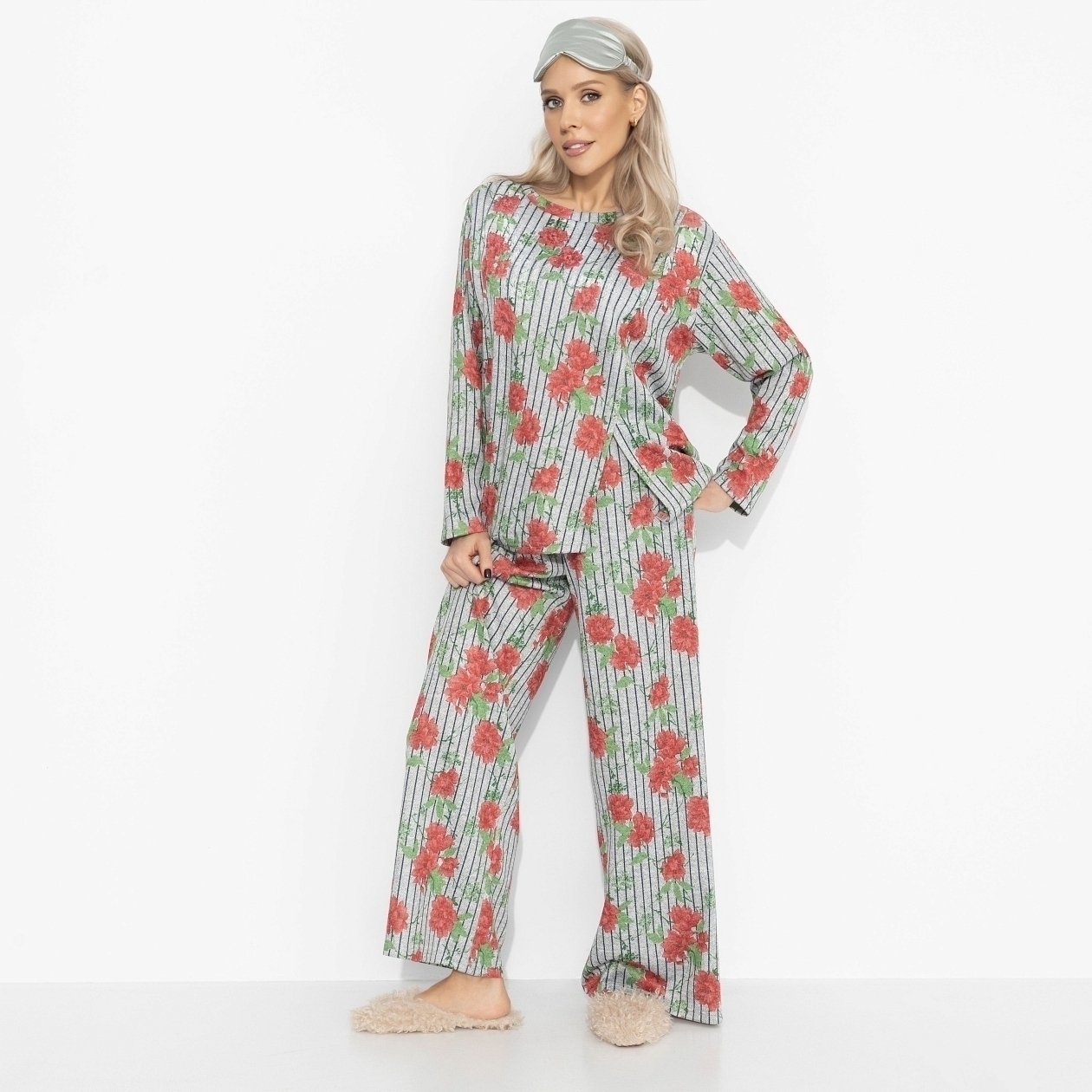 Брючный комплект Уют вдвоём (2 в 1, лёгкость). Состав: 65% п/э, 30% вискоза, 5% спандекс