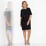 Виртуальные будни (фэшн). Купить женские нарядные платья оптом от производителя. Платье Виртуальные будни (фэшн). Состав: 95% полиэстер, 5% эластан