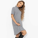 Платье Словно впервые (серое). Состав: 75% нейлон, 22% хлопок, 3% спандекс