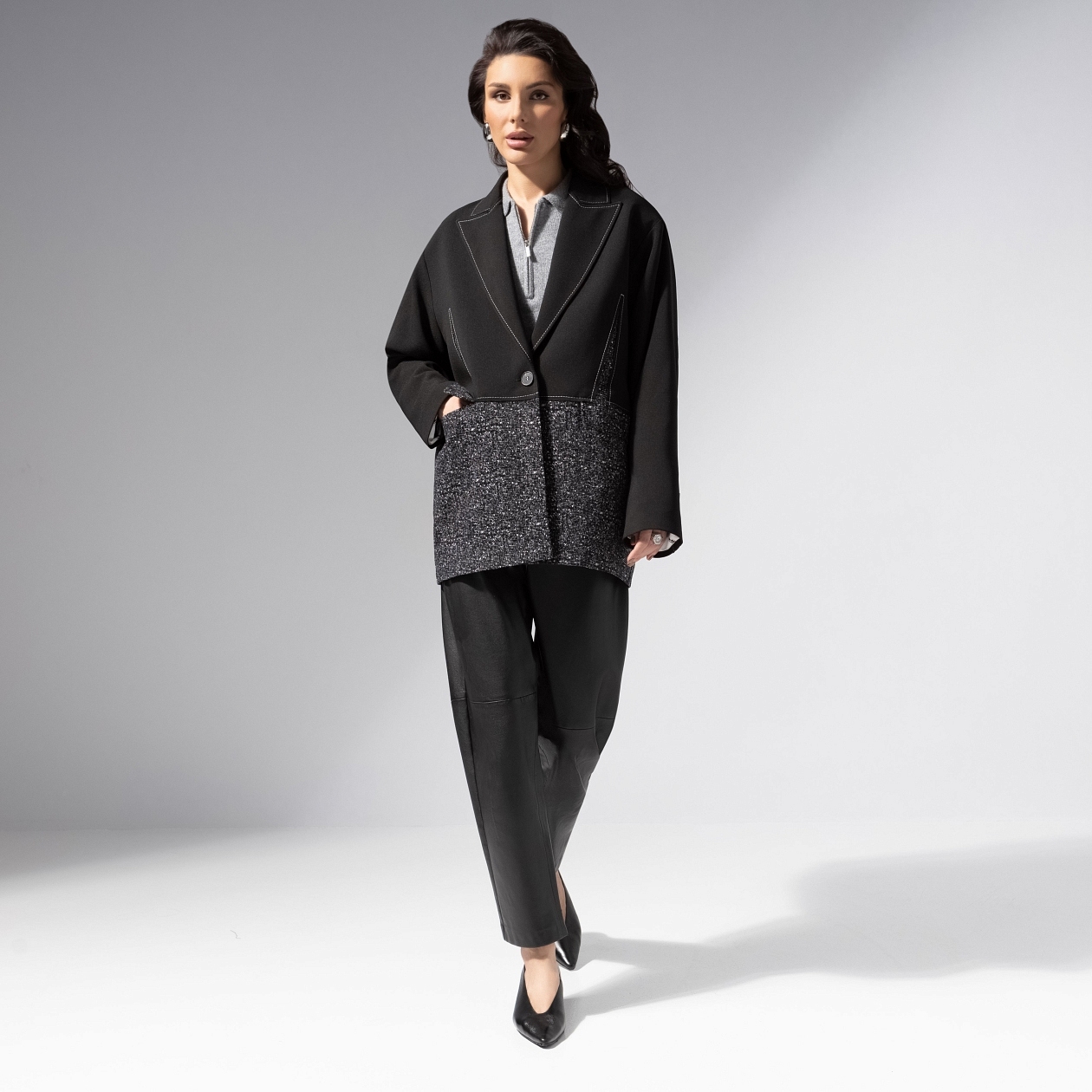 Решительный ход (оригинал). Купить женские жакеты оптом от производителя. Жакет Решительный ход (оригинал). Состав: 65% п/э, 30% вискоза, 5% спандекс