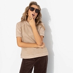 Водолазка Фирменное приветствие (песочная). Состав: 46% вискоза, 28% п/э, 21% нейлон, 5% спандекс