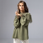 Блуза Мелодия сердца. Состав: 65% п/э, 30% вискоза, 5% спандекс