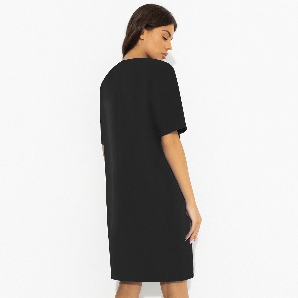 Платье Виртуальные будни (классика). Состав: 60% п/э, 37% вискоза, 3% спандекс