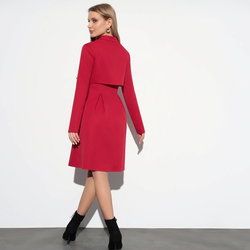 Платье Элегантная миссия (fiery red). Состав: 60% п/э, 37% вискоза, 3% спандекс