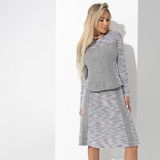 Комплект с юбкой Инста-стиль (2 в 1, grey )  