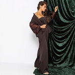 Брючный костюм Серьезная леди (2 в 1, брауни). Состав: 95% п/э, 5% эластан