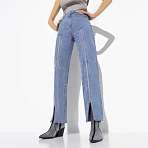 Джинсы с разрезами на молнии по всей длине Bergamo (blue)