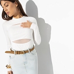 Лонгслив Скандально хороша. Состав: 65% п/э, 30% вискоза, 5% спандекс