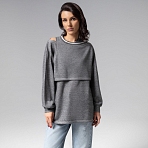 Преданная стилю (grey, 2 в 1). Состав: 60% хлопок, 35% п/э, 5% спандекс