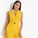 Жилет приталенный Летнее наслаждение (желтый)