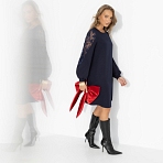 Платье Секрет любви (синее). Состав: 95% п/э, 5% эластан