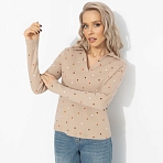 Поло Волна успеха (латте). Состав: 97% хлопок, 3% лайкра