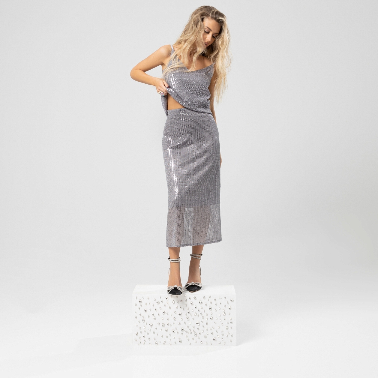 Сияние гламура (royal silver). Купить женский Юбка оптом от производителя.