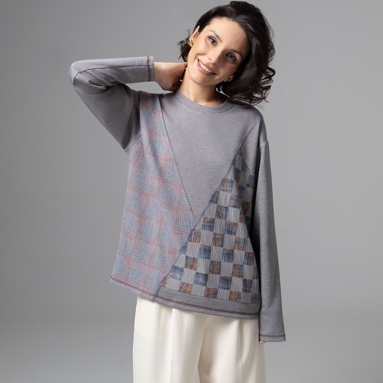 Лонгслив Стиль вне закона. Состав: 50% п/э, 35% вискоза, 12% нейлон, 3% спандекс