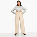 Брюки из экокожи Модный захват (beige)