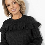 Блуза Стильный рейтинг (чёрная). Состав: 65% п/э, 30% вискоза, 5% эластан