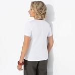 Футболка Ближе к себе (белая). Состав: 65% п/э, 30% вискоза, 5% стрейч