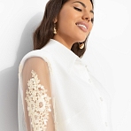 Жакет Даю автограф (айвори, с поясом). Состав: 95% п/э, 5% эластан