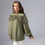 Блуза Мелодия сердца. Состав: 65% п/э, 30% вискоза, 5% спандекс