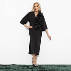 Платье Сияние глянца (чёрное). Состав: 95% п/э, 5% эластан