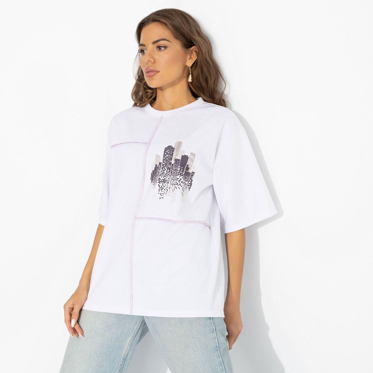 Футболка Идеальная гармония (модная). Состав: 65% п/э, 30% вискоза, 5% стрейч