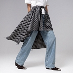 Игра теней (серый). Купить женский Юбка-килт оптом от производителя.