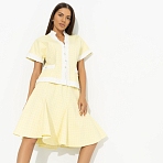 Костюм с юбкой в стиле Шанель С безупречным вкусом (2 в 1, желтый)