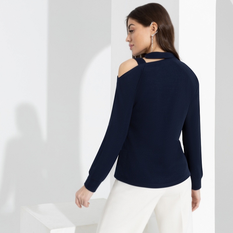 Туника Прогулка по Парижу (dark blue). Состав: 75% полиэстер, 20% вискоза, 5% эластан
