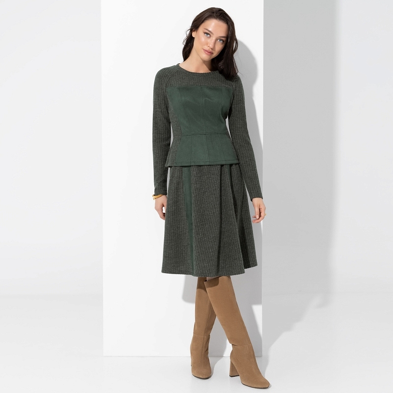Комплект с юбкой Инста-стиль (2 в 1, elegant) . Состав: 65% акрил, 30% ангора, 5% спандекс