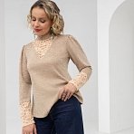 Туника Творческая суперледи (нежная ваниль). Состав: 80% п/а, 20% вискоза