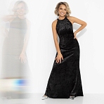 Без границ (черное). Купить женские вечерние платья оптом от производителя. Платье Без границ (черное). Состав: 100% п/э