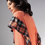 Лонгслив Гардеробная магия (лососевый). Состав: 55% полиэстер, 30% вискоза, 10% хлопок, 5% спандекс